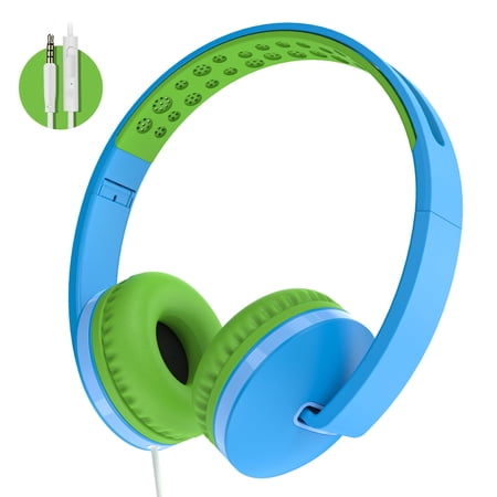 Seenda N-018 Wired Kids Headphones with Microphone, Safe Volume Control, Back to School Supplies, New