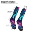 thumbnail image 2 of Pofeuu Colorful Tropical Leaves Print Stockings, Adult Running Hiking Socks for Youth and Adult, 2 of 6
