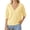 Yellow, variant on Half Sleeve Solid Color V Neck Women Casual Button Down Cardigan Knit Tops