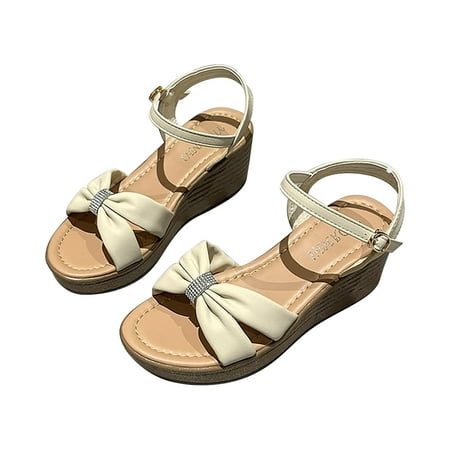 

ZHAGHMIN Fashion Wedges Sandals for Women Summer 2023 Ankle Buckle Platform Sandles Rhinestone Knot Woman Thick Sole Sandalias Mujer Beige Size6.5