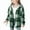 Green, variant on Tdoqot Girls Flannel Jacket Sherpa Lined with Hood- Plaid Casual Fashion Button Down Fall Jacket Red Size 5-14