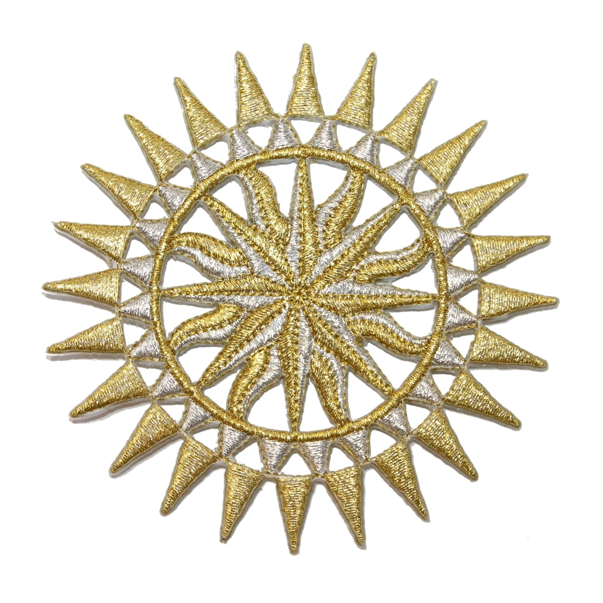 Id 1926 Sun Dial Patch Nautical Compass Astrological Design Iron On Applique Walmart Com Walmart Com