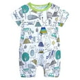 thumbnail image 3 of kamemir 0-18 Month Boy Clothes Summer Romper Boys Baby Outfit Cartoon Print Summer Clothes Kids Shirts for Boys(Green,3-6 Months), 3 of 3