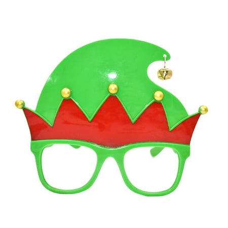 

Lovely Christmas Elf Glasses Frame Photo Props Party Favors Supplies for Kids Adults Birthday Costume Party Cosplay