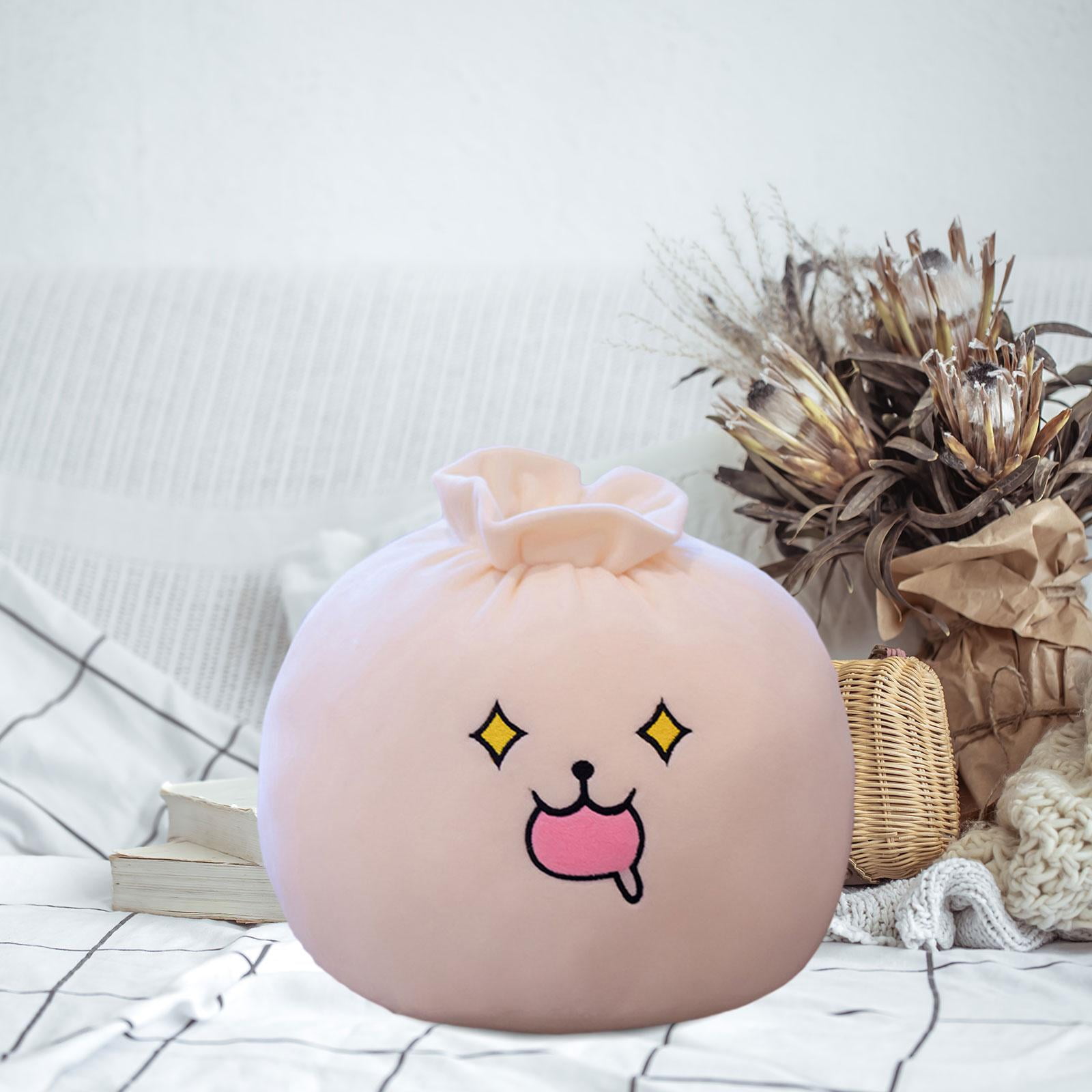 TISHITA Stuffed Plush Dumpling Plush Pillow Baozi Cute Expression Comfortable Stuffed Throw Pillow for Car Bedroom B