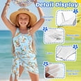 thumbnail image 5 of SEANATIVE Swimsuits for Teen Girls One Piece Bathing Suit See-Through Coverups Cut Out Back Beachwear for Surfing Water Park, Size 11-12, Rabbit Carrot Print Blue, 5 of 7