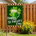 thumbnail image 4 of Ohufall 18 X 12 Inches Green Decor St Patricks Day Garden Flag Shamrock Decor Weatherproof Yard Sign, 4 of 6