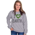 thumbnail image 4 of I Love Earth Reduce Reuse Recycle Sweatshirt for Men or Women Brisco Brands S, 4 of 6
