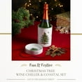 thumbnail image 2 of Spode Christmas Tree Wine Chiller & Coaster Set, Dishwasher, Microwave & Freezer Safe - Stoneware Wine Cooler with Festive Coaster - Hostess Gift for Holiday Entertaining, 2 of 7