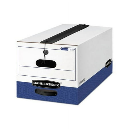 Bankers Box, FEL11111, Liberty Storage Boxes with Seal, 12 / Carton, White,Red