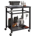 thumbnail image 1 of Outsunny Outdoor Grill Cart with Hooks, 2-Tier Rolling Kitchen Prep Station, 1 of 10