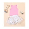 thumbnail image 3 of xiaxaixu 2Pcs Girls Outfit, Letters Print Tank Tops + Sequined Mesh Skirt, 3 of 9