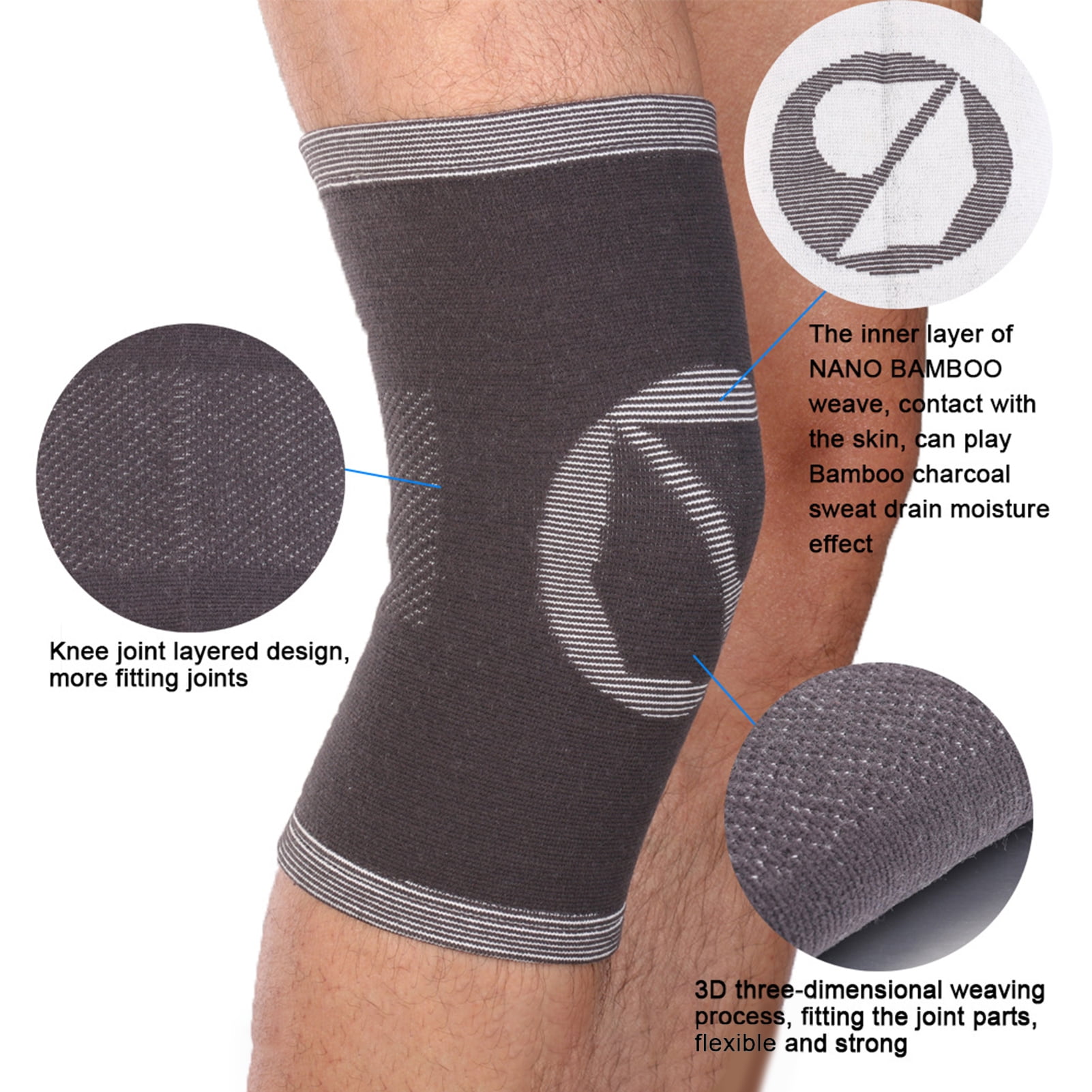 Knee Brace & Sleve for Pain Gym Walking & Running Support - Suppotix™