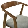 thumbnail image 2 of Santana Wood Dining Chair in Walnut Finish with Charcoal Fabric - Set of 2, 2 of 6