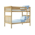 thumbnail image 3 of Max & Lily Twin over Twin Bunk Bed for Kids, Solid Wood Bunk Beds with Ladder, Natural, 3 of 13
