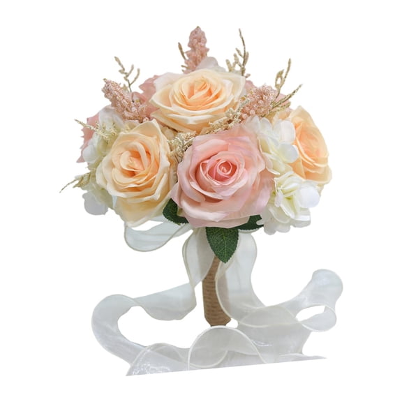 Wedding Bouquets for Bride with Ribbon Bridal Holding Wedding Bouquet for Bridal Shower Wedding Church Party