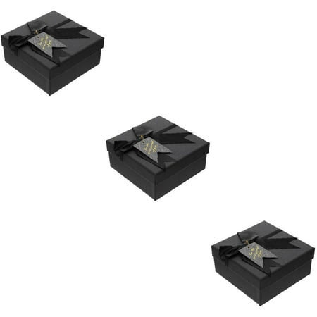 Black Square Cookie Favor Boxes