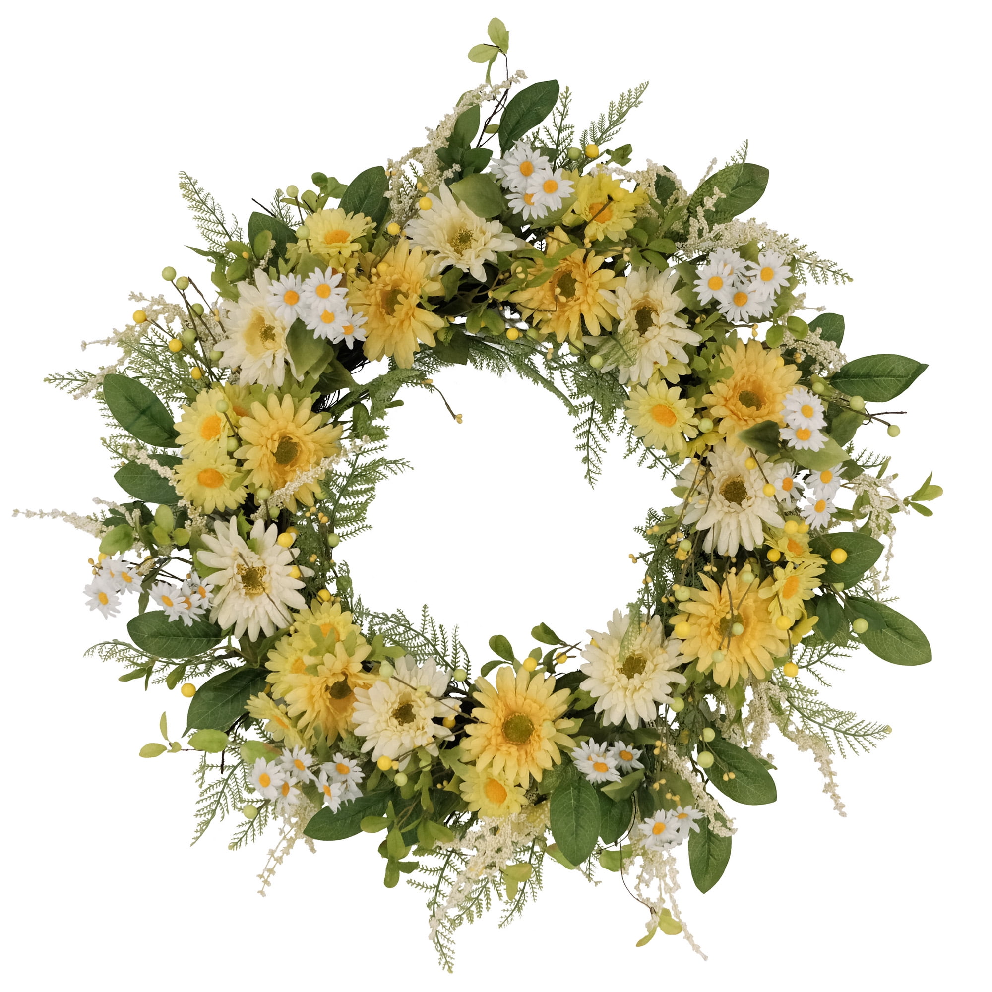 CC Christmas Decor 24 Vibrant Puleo International Artificial Rose and Dogwood and Daisy Floral Spring Wreath CC Christmas Decor 24 Vibrant Puleo International Artificial Rose and Dogwood and Daisy Floral Spring Wreath