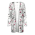 thumbnail image 5 of Pompotops Chemisier Décontracté à Manches Longues Imprimé pour Femmes avec Poche Cardigan Liquidation, 5 of 5