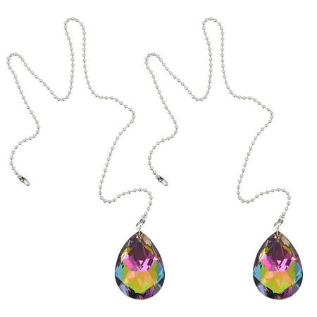 

2pcs Colorful Crystal Pendants Crystal Hanging Decors Crystal Lamp Accessories