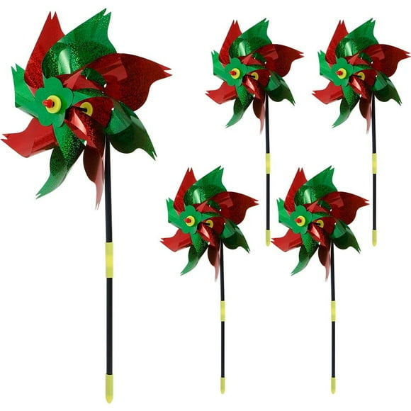 Bird Scare Pinwheels Sparkly Reflective Pinwheels Holographic Spinners Whirl Pin Wheel DIY Lawn Bird Repellent Windmill Scare Birds Pest Away for Garden Yard Patio Lawn Farm Decor Kids