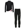 thumbnail image 3 of TiaoBug Kids Girls Shiny Figure Ice Skating Long Sleeve Jacket with Gymnastics Leggings Set Pink 12, 3 of 6