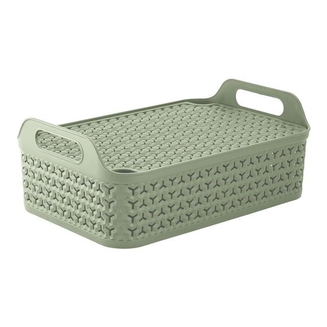 Canasta Verde Polycar 12L c/tapa