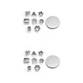thumbnail image 1 of Matsuzay 24 piezas Moldes para pasteles Utensilios para hornear Accesorios de cocina de acero inoxidable Gadgets para moldes Patrones de Tipo 2 2piezas, 1 of 6