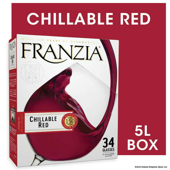 Franzia Chillable Red House Favorites Red Wine, 5 L Bag In Box, ABV 9.00%