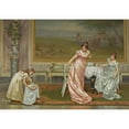 thumbnail image 2 of Vittorio Reggianini 24x18 Black Ornate Framed Double Matted Museum Art Print Titled: The Tea Party, 2 of 5