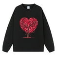 thumbnail image 4 of Valentines Womens Crewneck Sweatshirt Long Sleeve Letter Print Tee Shirts Classic Fit Pullover Tops Casual Valentines Day Blouse Pullover Sweatshirts for Women, 4 of 4