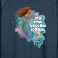 thumbnail image 3 of Disney - The Little Mermaid - My True Voice Lies Within - Women's Lightweight French Terry Long Sleeve Shirt, 3 of 5