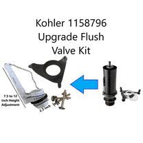 Kohler 1158796 Toilet Flush Valve Upgrade Kit with Adjustable Overflow Tube and Triangle Gasket by NuFlush