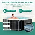 thumbnail image 5 of MOPHOTO 2-4 Person Inflatable Hot Tub, Round Portable Blow up Hot Tub, Leak-Proof PVC Outdoor Spa with 120 Air Jets, Insulated Cover & Heater Pump(71"*71"*25"), 5 of 8