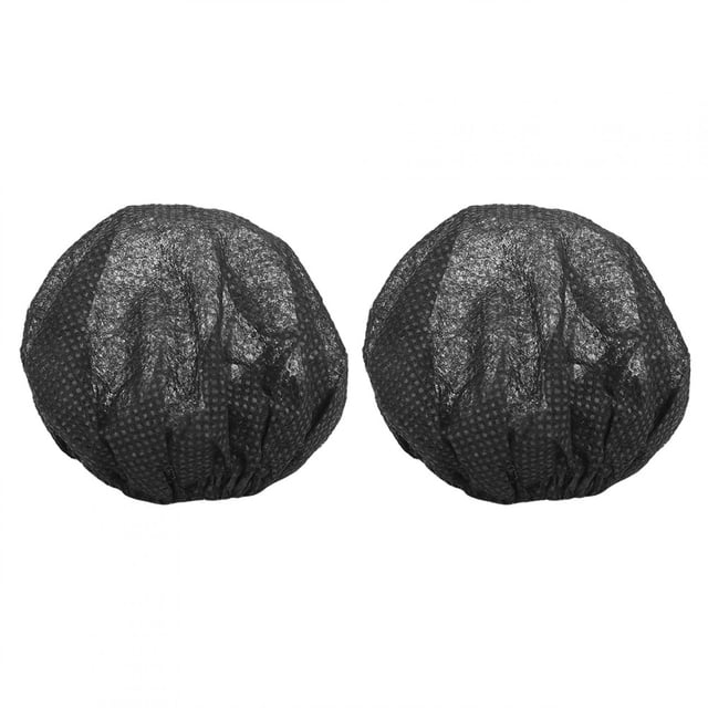 Stage Microphone Cover, Disposable Interview Mic Cover, Easy To Wear Non-Woven Durable Elastic Band School For KTV Black