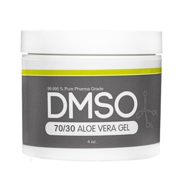 DMSO 4 oz. Gel with 30% Aloe, Pure 99.995% Pharma Grade Dimethyl Sulfoxide Low-odor