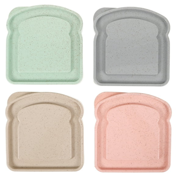 SHISUYAN 4Pcs Outdoor Camping Picnic Boxes Bread Toast Storage Holders Portable Food Holders