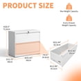 thumbnail image 3 of Dtwnek 2 Drawer Lateral File Cabinet with Lock, Lockable File Cabinet for Home Office, Locking Metal File Cabinet for Letter/A4/F4 Size, White, 3 of 8