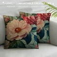 thumbnail image 3 of Chilfamy Flowers Wallpaper Leafy Branch Modern Rustic Decorative Couch Pillow Cases Zipper Home Decor 1PC High-Quality 22x22in, 3 of 5