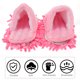 thumbnail image 5 of Pantuflas de rayas peludas para limpiar el suelo, con suela desmontable, talla S 35-37 (rosa), 5 of 6