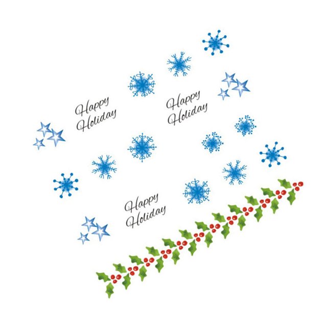 serony 1 Sheet Christmas 3D Nail Sticker Snowflakes Nail Tips Tatoos Party Manicure Transfer Sticker