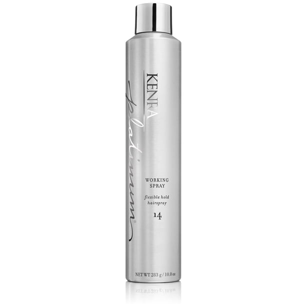 Kenra Platinum Working Spray 14 80% | Spray fijador de fijación flexible | Secado rápido y no pegajoso | Crea volumen y textura | Deja el cabello con brillo sin frizz | Todo tipo