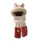 thumbnail image 2 of Gorro cálido de invierno, gorro 3 en 1, encantador gorro de esquí con orejas de animales, orejeras, bufanda, , sudadera con capucha, bufanda, Beige, 2 of 8