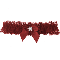 Elegant Lace burgundy Garters for Bride Wedding Garter Bridal Garters Party Leg Thigh Garter Belt