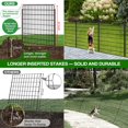 thumbnail image 2 of 5 Panels Dog Fence for Yard, 33 in(H) X 12 ft(L) Decorative Garden Fencing Rustproof Metal Wire Panel, 2 of 5