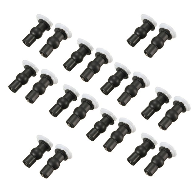 10 Par de Tornillos para la Tapa de Inodoro de Asiento de Color Negro