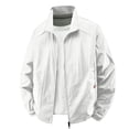 thumbnail image 6 of GrmtClth Mens Loose Fit Lightweight Stand Collar Windbreaker Zip Up Sun Protection Coat Quick Dry Breathable Fabric For Outdoor Vacation Daily Use White L, 6 of 9