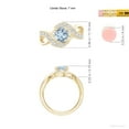 thumbnail image 5 of Angara Natural 1.12 Ct. Aquamarine with Diamond Infinity Ring in 14K Yellow Gold for Women (Ring Size: 3), 5 of 10