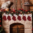 thumbnail image 5 of Calcetines de punto con alfabeto navideño, bonitos calcetines de punto rojos para decoración navideña, adornos para árbol de Navidad, regalo de Papá Noel, 5 of 5