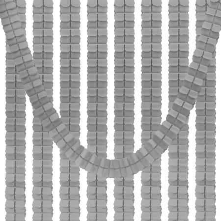 Uxcell 9.8ft Four-Leaf Garland 9 Pack Tissue Paper Hanging Flower Garland Reusable Streamers Grey